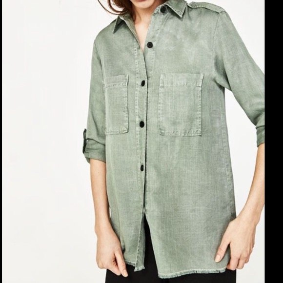 Zara Tops - NWOT Zara Utility Button Down Shirt